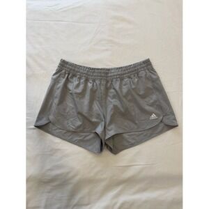 Adidas Aeroready Gray Running Shorts Womens XL Elastic Waist Athletic Training